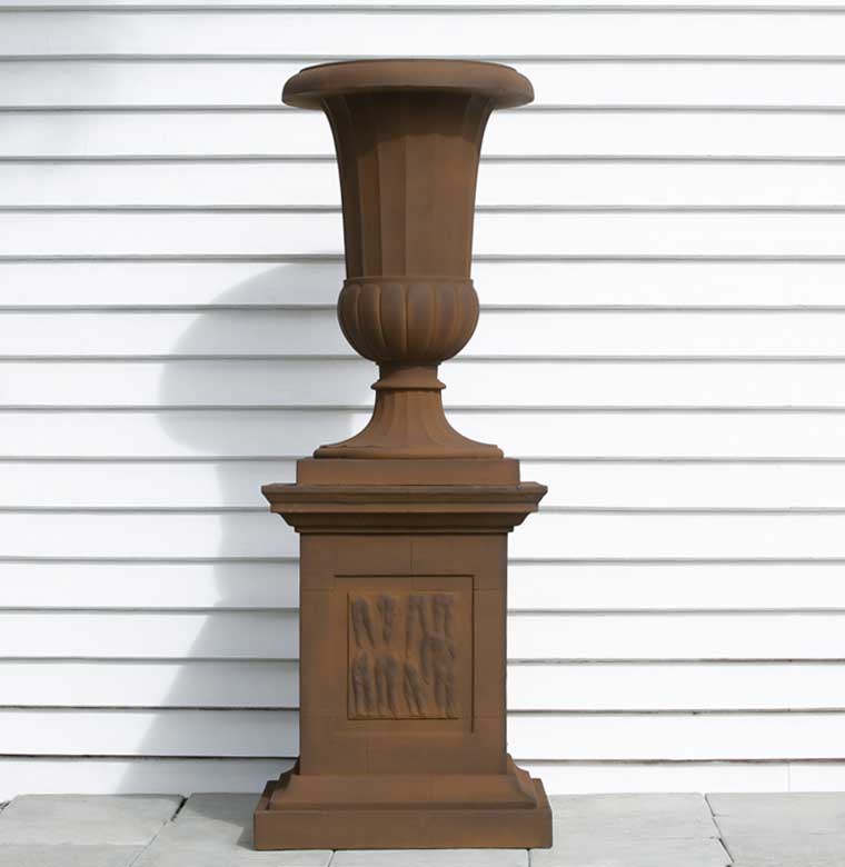 Outdoor Stoneware - Fluted Bell Urn